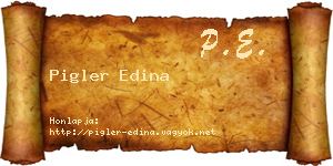 Pigler Edina névjegykártya