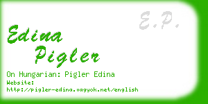 edina pigler business card